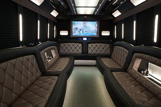 Party bus interior