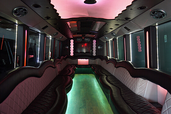 Party Bus with leather interior